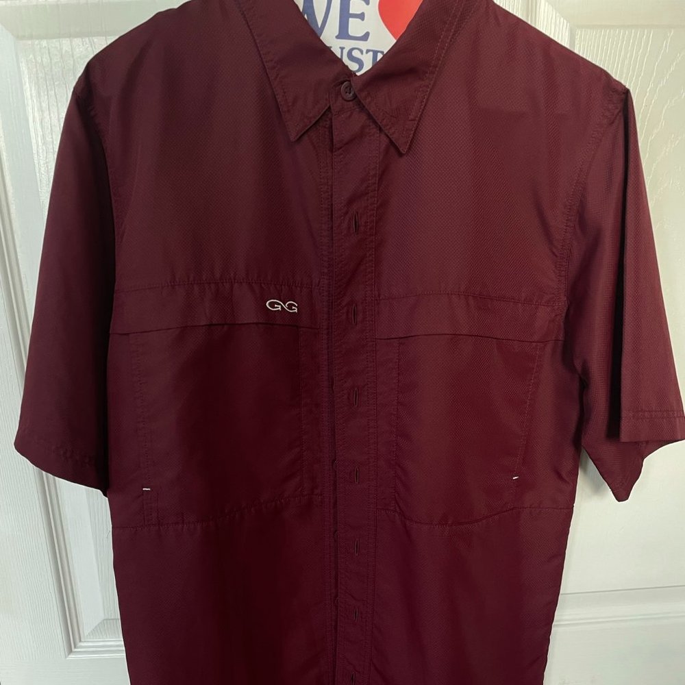 GameGuard Outdoors Men's MicroFiber Fishing Shirt - Aggie Maroon